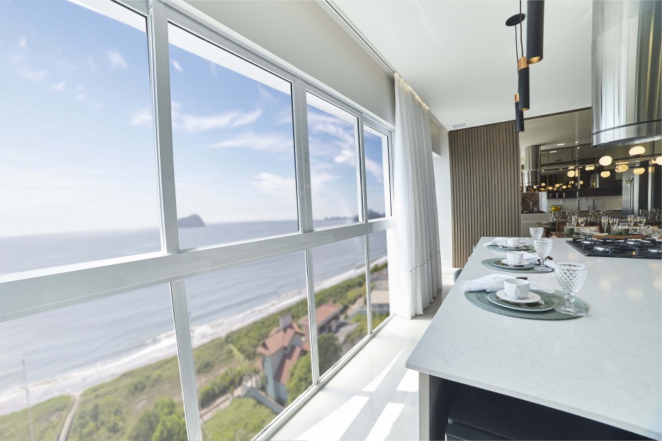 Apartamento decorado do Rooftop Beach